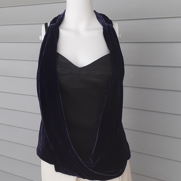 Robert Rodriguez Tops - Robert Rodriguez black leather and purple velvet